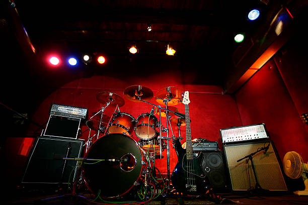 Empty rock stage before the concert. Shot from Ljubljana iStockalypse-2006.